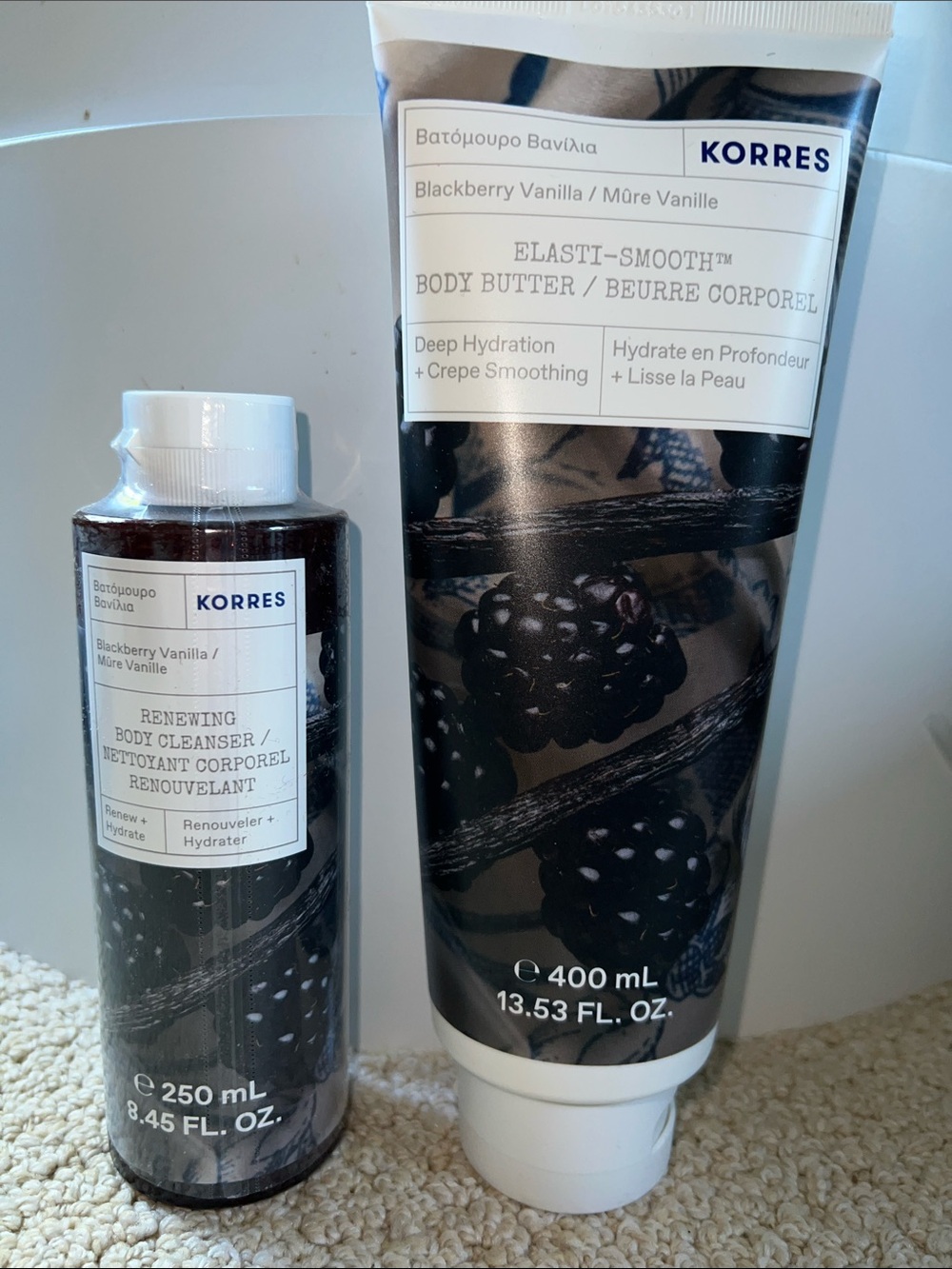 Korres Blackberry Vanilla Body Butter & Cleanser Set